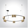 One Light 63146D/BBS PENDANT LAMP SATIN BRASS 15 x GU10