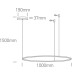 LED пендел One Light 63150/B/W BLACK PENDANT LAMP 48W 3000K TRIAC DIMMABLE