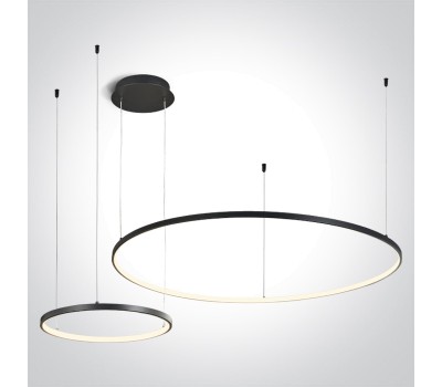LED пендел One Light 63150A/B/W BLACK PENDANT LAMP 65W 3000K TRIAC DIMMABLE