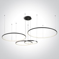 LED пендел One Light 63150C/B/W BLACK PENDANT LAMP 100W 3000K TRIAC DIMMABLE