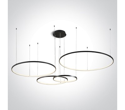 LED пендел One Light 63150C/B/W BLACK PENDANT LAMP 100W 3000K TRIAC DIMMABLE