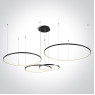 LED пендел One Light 63150C/B/W BLACK PENDANT LAMP 100W 3000K TRIAC DIMMABLE