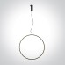 One Light 63152B/B/W BLACK PENDANT LAMP 30W 3000K TRIAC DIMMABLE