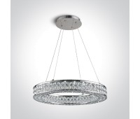 LED пендел One Light 63184C/C/W 24W 3000K GLASS STONE ROUND PENDANT LAMP