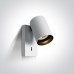 Спот с ключ One Light 65105NA/W RETRO ROUND SPOT WHITE