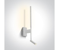 LED аплик One Light 65144/W/W 9W 3000K WHITE READING WALL LAMP