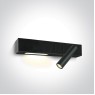 One Light 65146A/B/W 9W 3000K BLACK READING WALL LAMP RIGHT SIDE