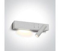 LED аплик One Light 65146A/W/W 9W 3000K WHITE READING WALL LAMP RIGHT SIDE