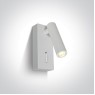 LED аплик One Light 65746/W/W 3W 3000K WHITE READING WALL LAMP