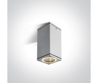 One Light 67130DD/W WHITE IP54 CUBE SURFACE MOUNTING LAMP