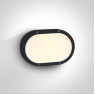 Фасаден плафон One Light 67204B/B BLACK OVAL IP54