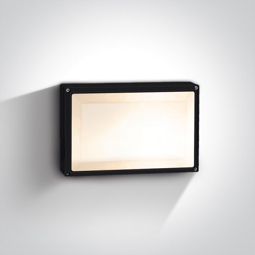 Фасаден плафон One Light 67208B/B BLACK RECTANGULAR IP54