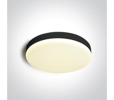 One Light 67220A/B/V 18W CCT 3000K -4000K - 6000K BLACK ROUND FACADE CEILING LAMP IP65