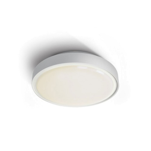 One Light 67280E/W WHITE IP65 ROUND FACADE CEILING LAMP