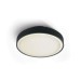 One Light 67280EA/B BLACK IP65 ROUND FACADE CEILING LAMP