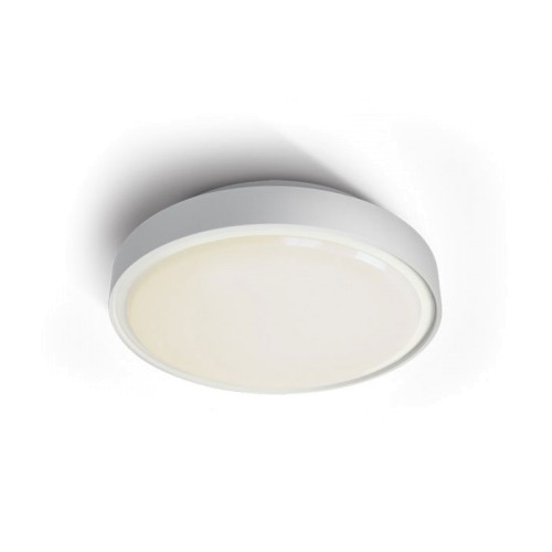 One Light 67280EA/W WHITE IP65 ROUND FACADE CEILING LAMP