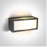 One Light 67328/AN ANTHRACITE RECTANGULAR WALL LAMP IP54