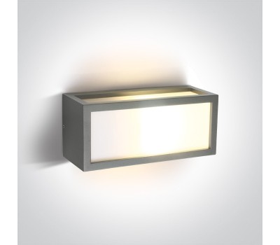 One Light 67328/G GREY RECTANGULAR WALL LAMP IP54