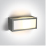 One Light 67328/G GREY RECTANGULAR WALL LAMP IP54