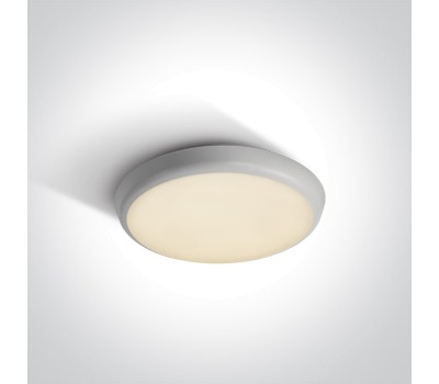 One Light 67366/W/W 12W 3000K IP54 ROUND FACADE CEILING LAMP