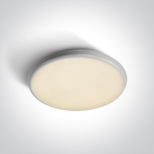 One Light 67370/W/V 25W CCT IP54 ROUND FACADE CEILING LAMP