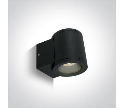 One Light 67400A/B BLACK IP54 CYLINDER FACADE WALL LAMP