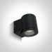 One Light 67400A/B BLACK IP54 CYLINDER FACADE WALL LAMP