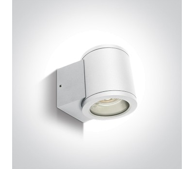 One Light 67400A/W WHITE IP54 CYLINDER FACADE WALL LAMP