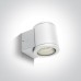 One Light 67400A/W WHITE IP54 CYLINDER FACADE WALL LAMP