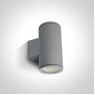 One Light 67400B/G GREY IP54 CYLINDER FACADE WALL LAMP