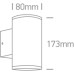 Фасаден аплик One Light 67400B/BR BROWN IP54 CYLINDER FACADE WALL LAMP
