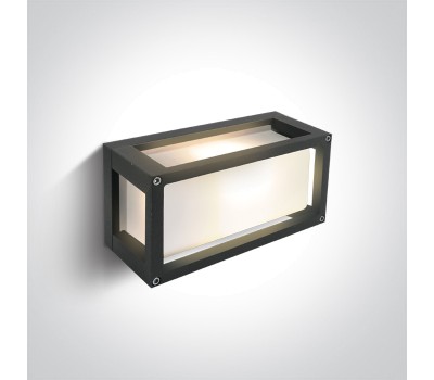 One Light 67420/AN ANTHRACITE RECTANGULAR WALL LAMP IP54