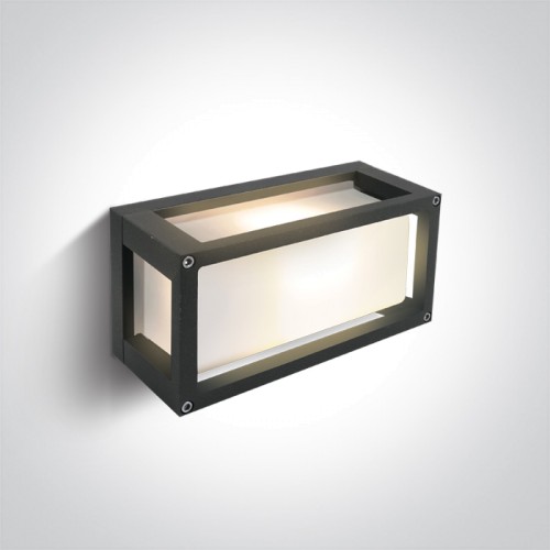 One Light 67420/AN ANTHRACITE RECTANGULAR WALL LAMP IP54