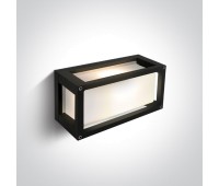 Фасаден аплик One Light 67420/B BLACK RECTANGULAR WALL LAMP IP54