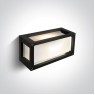 One Light 67420/B BLACK RECTANGULAR WALL LAMP IP54