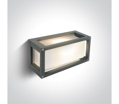 One Light 67420/G GREY RECTANGULAR WALL LAMP IP54