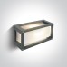 One Light 67420/G GREY RECTANGULAR WALL LAMP IP54