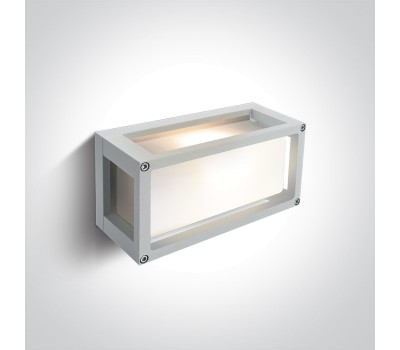 One Light 67420/W WHITE RECTANGULAR WALL LAMP IP54