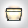 Фасаден плафон One Light 67420B/AN ANTHRACITE SQUARE CEILING LAMP IP54