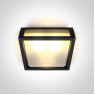 Фасаден плафон One Light 67420B/B BLACK SQUARE CEILING LAMP IP54