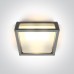 One Light 67420B/G GREY SQUARE CEILING LAMP IP54