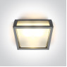 Фасаден плафон One Light 67420B/G GREY SQUARE CEILING LAMP IP54