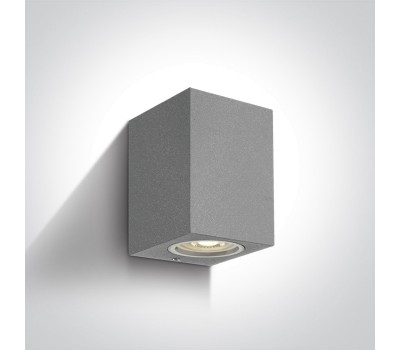 One Light 67426/G SQUARE FACADE WALL LAMP GREY