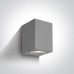 One Light 67426/G SQUARE FACADE WALL LAMP GREY