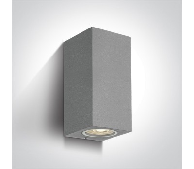 One Light 67426А/G SQUARE FACADE WALL LAMP GREY