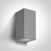 One Light 67426А/G SQUARE FACADE WALL LAMP GREY
