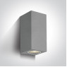 One Light 67426А/G SQUARE FACADE WALL LAMP GREY