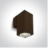 Фасаден аплик One Light 67426B/BR SQUARE FACADE WALL LAMP BROWN