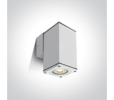 Фасаден аплик One Light 67426B/W SQUARE FACADE WALL LAMP WHITE