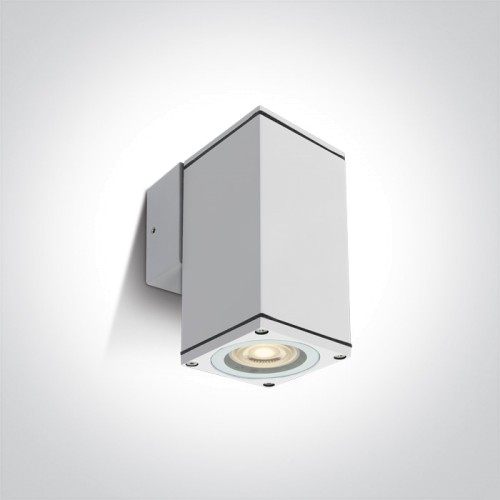 Фасаден аплик One Light 67426B/W SQUARE FACADE WALL LAMP WHITE